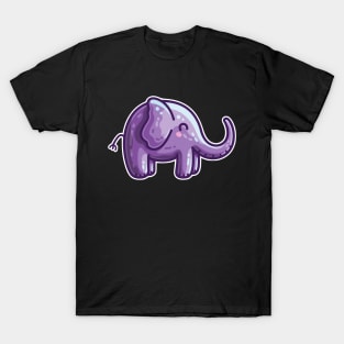 Kawaii Cute Purple Elephant T-Shirt